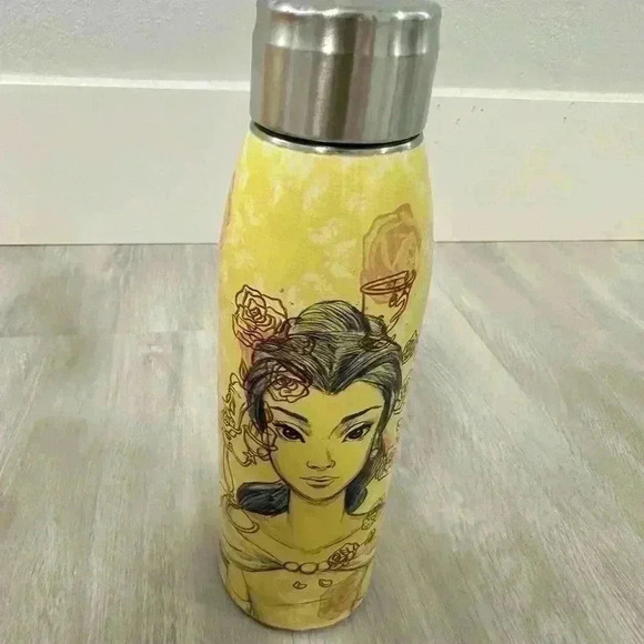 Kids Disney Store Belle Yellow Jelly Rain Boots Size 1 Flowers Princess - Picture 6 of 8